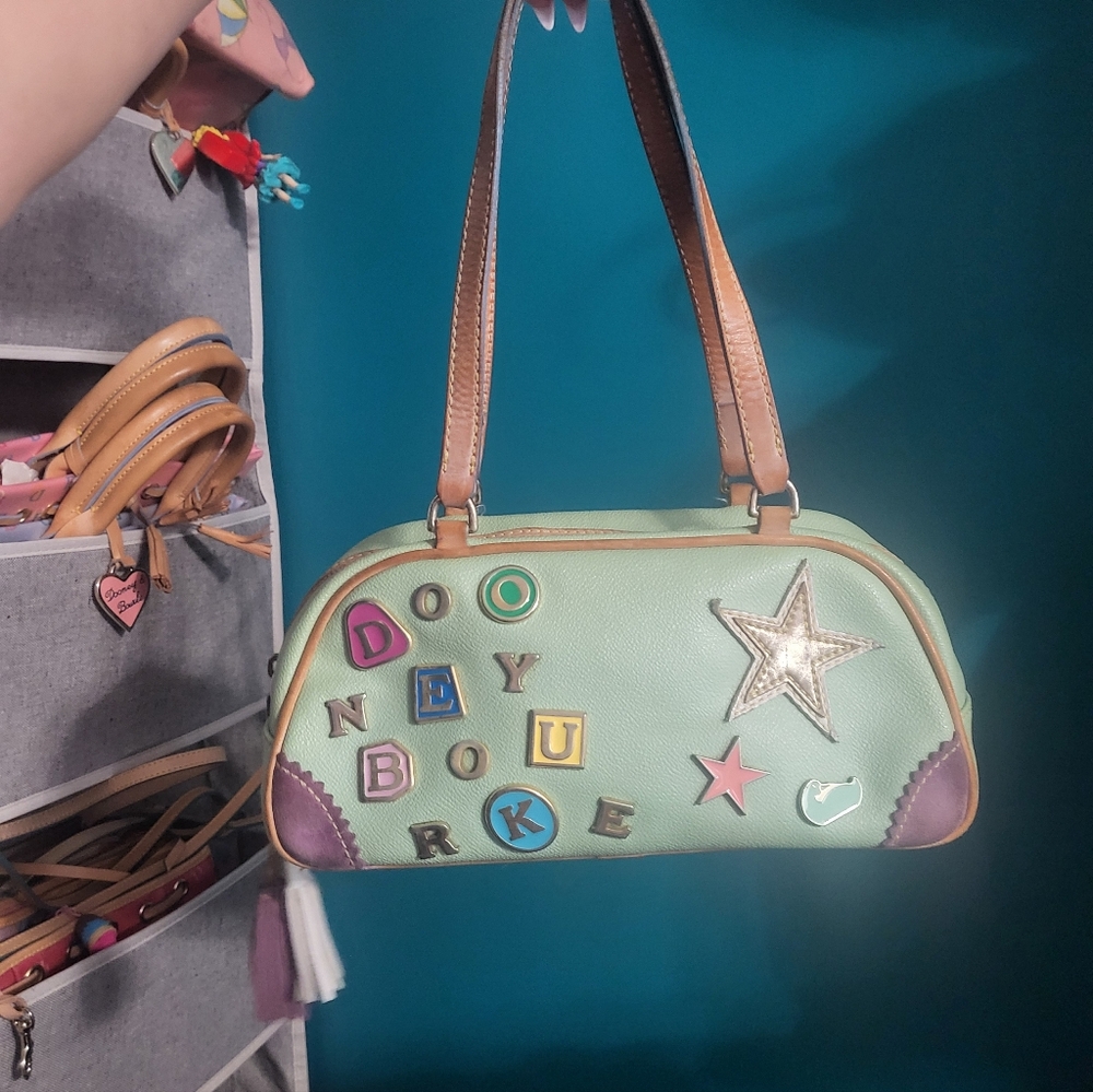 RARE Dooney and Bourke #5 Lindsay Lohan Alphabet Charm Bag